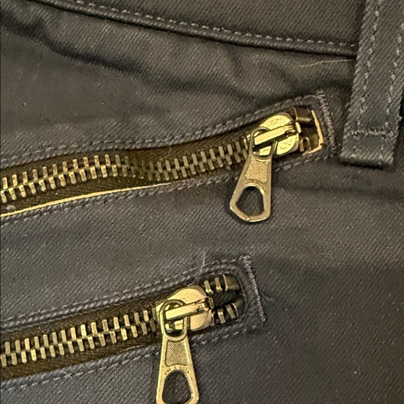 Rag & Bone Deep Blue Trousers with Zipper Detail - Picture 12 of 16